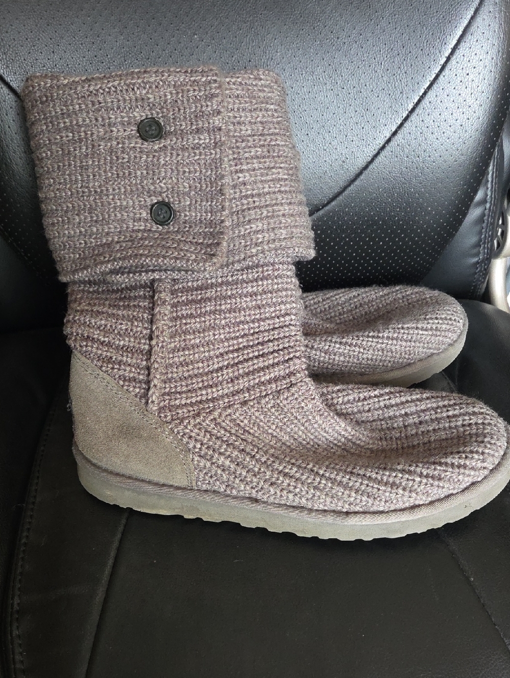 Ugg Knit Boots Gray Size 11 Or EU 42